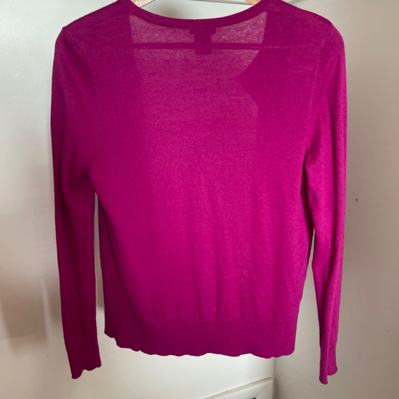 Ann Taylor Pink Long Sleeve Sweater Jacket Size Medium - Picture 6 of 6